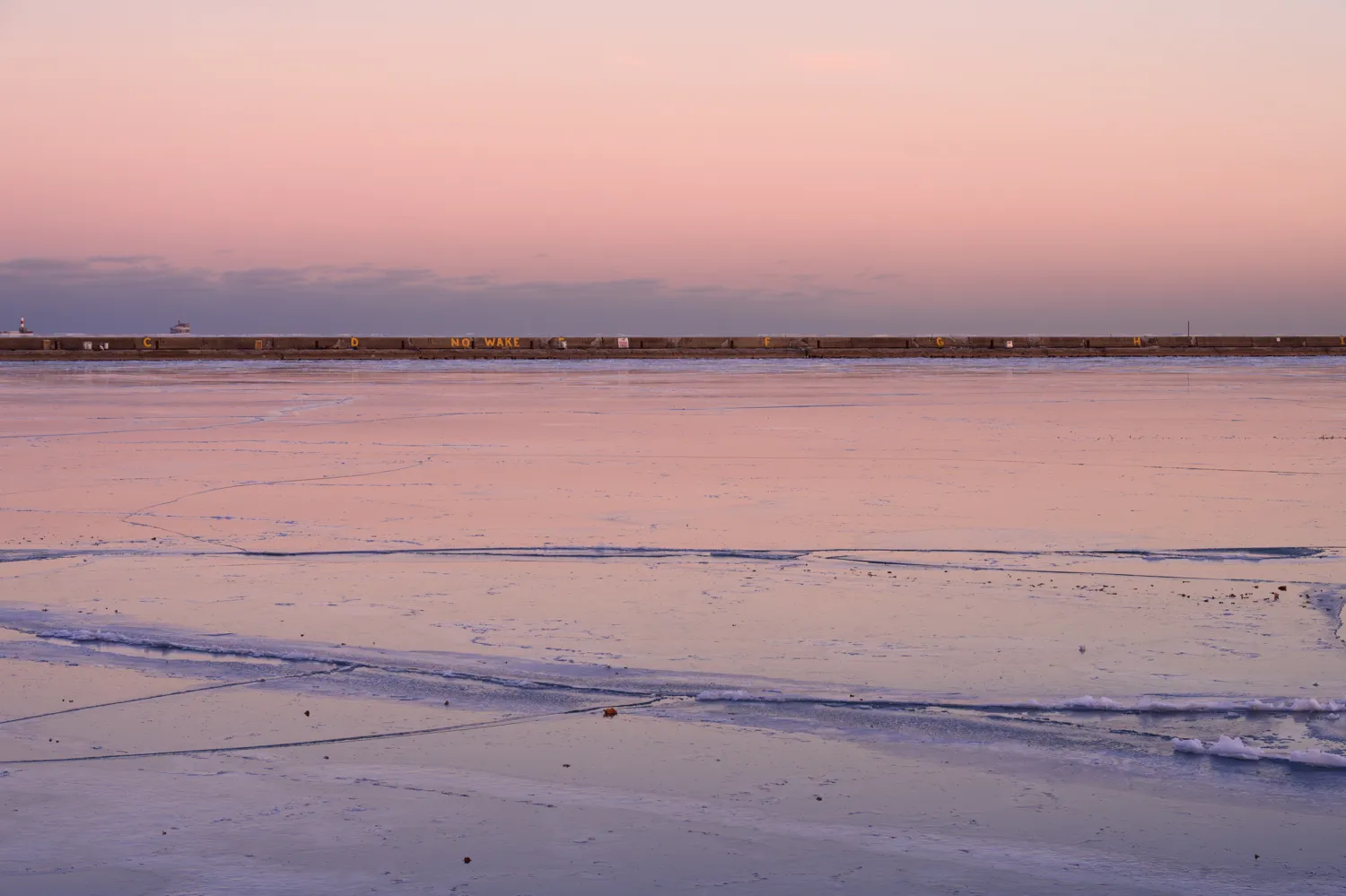 Looking out over Lake Michigan from Chicago.