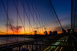 Predawn Light at the Brooklyn Bridge
