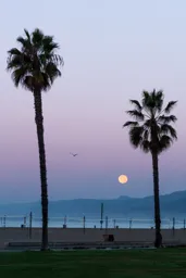 Moonset, Santa Monica